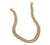 Edelstahlkette URBAN CLASSICS "Urban Classics Unisex Heavy Necklace With Stones", gold, Halsketten, Damen, onesize, Edelstahlkette (89849532-0) gold