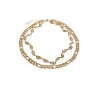 Edelstahlkette URBAN CLASSICS "Urban Classics Unisex Layering Basic Necklace", gold, Halsketten, Damen, onesize, Eisen, Edelstahlkette (96582830-0) gold