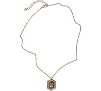 Edelstahlkette URBAN CLASSICS "Urban Classics Unisex Letter Basic Necklace", gold (m), Halsketten, Damen, onesize, Eisen, Edelstahlkette (63327206-0) m