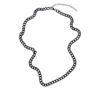 Edelstahlkette URBAN CLASSICS "Urban Classics Unisex Long Basic Chain Necklace", schwarz, Halsketten, Damen, onesize, Eisen, Edelstahlkette (89917015-0) schwarz