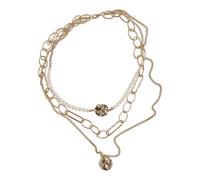 Edelstahlkette URBAN CLASSICS "Urban Classics Unisex Ocean Layering Necklace", gold, Halsketten, Herren, onesize, Eisen, Edelstahlkette (47781407-0) gold