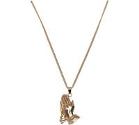 Edelstahlkette URBAN CLASSICS "Urban Classics Unisex Pray Hands Necklace", gold, Halsketten, Damen, onesize, Edelstahlkette (52854020-0) gold