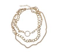 Edelstahlkette URBAN CLASSICS "Urban Classics Unisex Ring Layering Necklace", gold, Halsketten, Herren, onesize, Eisen, Edelstahlkette (66458722-0) gold