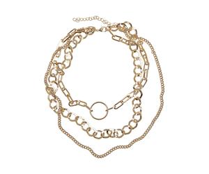 Edelstahlkette URBAN CLASSICS "Urban Classics Unisex Ring Layering Necklace", gold, Halsketten, Herren, onesize, Eisen, Edelstahlkette (66458722-0) gold