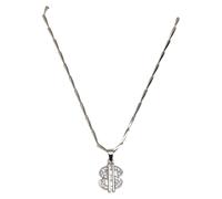 Edelstahlkette URBAN CLASSICS "Urban Classics Unisex Small Dollar Necklace", silber, Halsketten, Damen, onesize, Zink, Edelstahlkette (36484627-0) silber