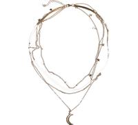 Edelstahlkette URBAN CLASSICS "Urban Classics Unisex Stars Layering Necklace", gold, Halsketten, Herren, onesize, Eisen, Edelstahlkette (33468624-0) gold