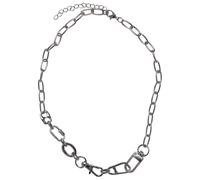 Edelstahlkette URBAN CLASSICS "Urban Classics Unisex Various Fastener Necklace", silber, Halsketten, Herren, onesize, Zink, Edelstahlkette (81697027-0) silber