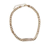 Edelstahlkette URBAN CLASSICS "Urban Classics Unisex XOXO Necklace", gold, Halsketten, Damen, onesize, Eisen, Edelstahlkette (96369502-0) gold