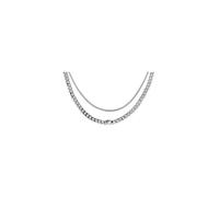 Edelstahlketten-Set CALVIN KLEIN "CK STATUS", silber (edelstahlfarben), Halsketten, Herren, Edelstahl, L: 51 B: 3mm, B:3mm (46490459-0) edelstahlfarben