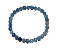 Edelstein 6mm Kugel Power Energie Perlen Armband auf Stretchband in vielen verschiedenen Steinarten wählbar (Blauquarz)