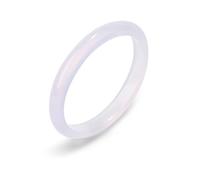 Edelstein-Armreif, natürlicher, durchscheinender Armreif aus hocheisigem Lavendel-Achat mit gleichmäßiger Farbe, schönes Geschenk für Oma zum Neujahr