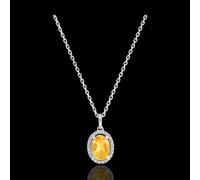 Edenly Anhänger Eternel Edelweiss - Anaé - 9 Karat Weißgold -Citrin und Diam