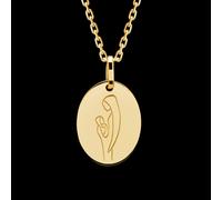 Edenly Anhänger Jungfrau Maria, Variante, zum Gravieren - Gelbgold,9 Karat