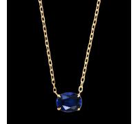 Edenly Aurédis Halskette - 9-karätiges Gelbgold, synthetischer Saphir