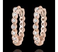 Edenly Creolen Fleur de Sel - Edler Meerschaum - 18 Karat Roségold und Diamant