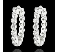 Edenly Creolen Fleur de Sel - Edler Meerschaum - 18 Karat Weißgold und Diamant