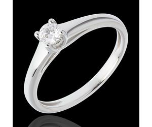 Edenly Klassischer Solitär in Weissgold