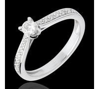 Edenly Klassischer Solitär pavé in Weissgold