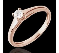 Edenly Klassischer Solitär Ring in Roségold