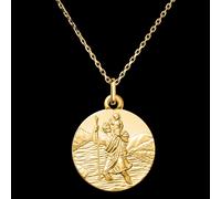 Edenly Medaille St. Christophorus und Jesus - 9-karätiges Gelbgold