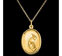 Edenly Medaillon Mutterliebe Oval - 18-karätiges Gelbgold