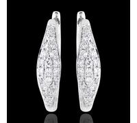 Edenly Ohrringe - Mini Creolen - Kostbare Tränen - 750er Weißgold und Diamant