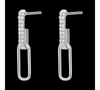 Edenly Ohrstecker Auge des Orients, hängend - 2 Kettenglieder - Pia - Weißgol