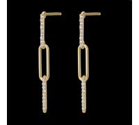 Edenly Ohrstecker Auge des Orients, hängend - 3 Kettenglieder - Pia - Gelbgold