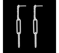 Edenly Ohrstecker Auge des Orients, hängend - 3 Kettenglieder - Pia - Weißgol