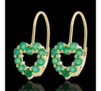 Edenly Ohrstecker Herz Rosie - Smaragd