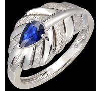 Edenly Panache Ring - Altesse - Weißgold 9 Karat und synthetischer Saphir