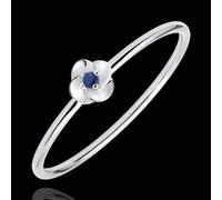 Edenly Ring Blüte - Erste Rose - Kleines Modell - Weißgold und Saphir - 9 Kar