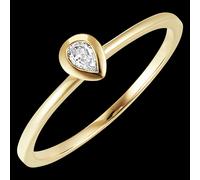 Edenly Ring Fraîcheur - Birne - 9 Karat Gelbgold mit Diamant