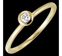 Edenly Ring Fraîcheur - Rund - 9 Karat Gelbgold mit Diamant