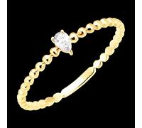 Edenly Ring Fraîcheur - Solitär Bubble Birne - 9 Karat Gelbgold und Diamant