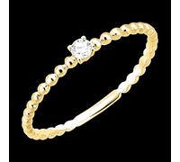 Edenly Ring Fraîcheur - Solitär Runde Blase - 9 Karat Gelbgold und Diamant