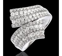 Edenly Ring Zauberwelt - Schärpe mit Diamantpavé - Weißgold - 1.1 Karat - 10