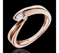 Edenly Solitär Kostbarer Kokon - Ondine - Roségold - Diamant 0. 1 Karat - 18