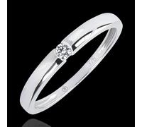 Edenly Solitär Ring Ursprung - One - 9 Karat Weißgold und Diamant