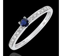 Edenly Solitär Verlobungsring Polarlicht - 0.12 Karat Saphir und Diamanten - 1