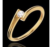 Edenly Solitärring Kostbarer Kokon - Apostroph - Gelbgold - Diamant 0.13 Karat