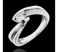 Edenly Solitärring Kostbarer Kokon - Undine - Weißgold - Diamant 0.27 Karat -