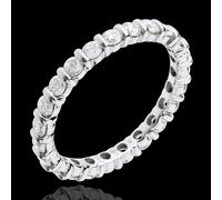 Edenly Trauring mit Diamanten besetzt in Weissgold - Krappenfassung - 1.14 Kara