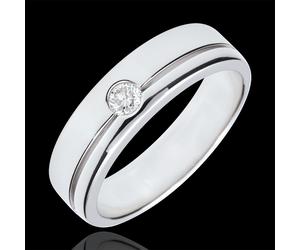 Edenly Trauring Olympia Diamant- Großes modell - Weissgold