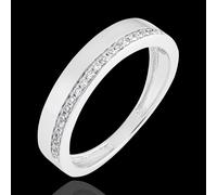 Edenly Trauring Passion - Variation - 375er Weißgold und Diamanten