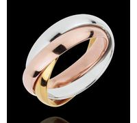 Edenly Trauring Saturn Rotation - Großes Modell - Dreierlei Gold, 3 Ringe