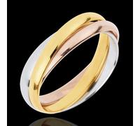 Edenly Trauring Saturn Rotation - Mittleres Modell - Dreierlei Gold, 3 Ringe