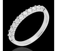 Edenly Trauring semi pavé in Weissgold - Krappenfassung - 0.4 Karat - 11 Diama