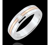 Edenly Trauring Star Diamant - Kleines Modell - Weißgold, Roségold - 18 Karat