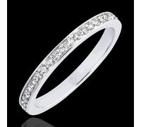 Edenly Trauring Ursprung - Glitzern - 9 Karat Weißgold und Diamanten